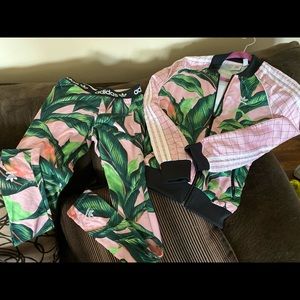 Adidas pink and Green matching items